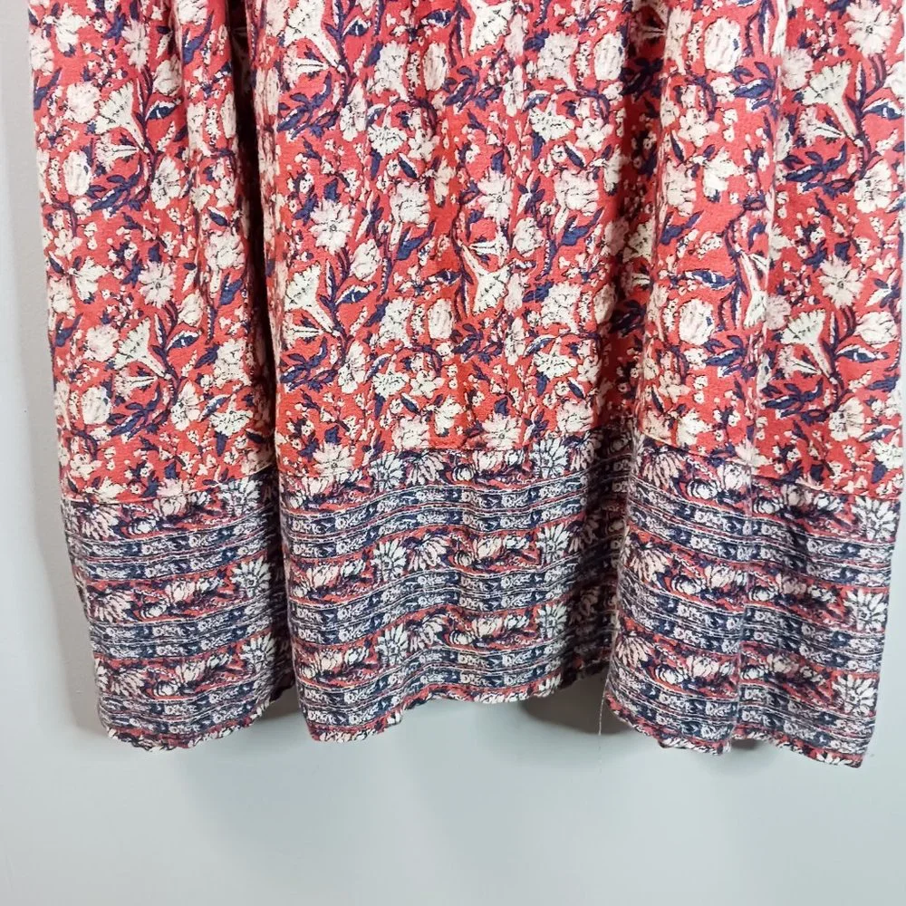 Lucky Brand Floral Dress Women's Size M Pink Midi Sleeveless Elastic Waist - Picture 4 of 8